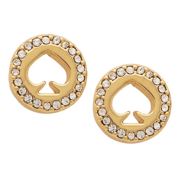 KATE SPADE • Spot The Spade Crystal Halo Earrings